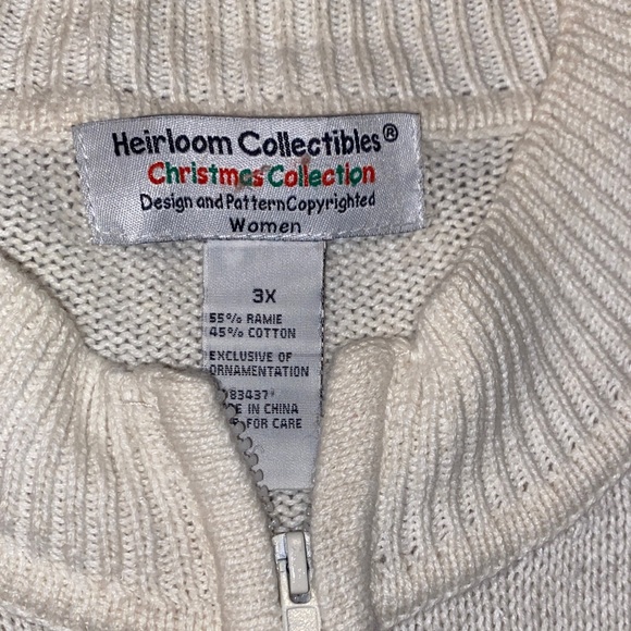 Vintage Women's sequin Cardinal Embroidered Sweater - Picture 2 of 7